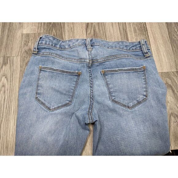(3/$35) Universal Thread Size 00 / 24 R Cuffed Distressed Mid Rise Skinny Jeans - Picture 3 of 11